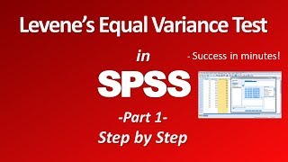 Levenes Test of Equal Variances Part 1  Equal Variance Test [upl. by Naihtniroc]