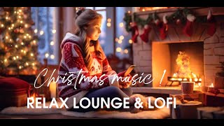 Cozy Winter Lounge Relaxing Lofi Tunes by the Fireplace with Festive Ambiance 🌨️🔥 [upl. by Grigson293]