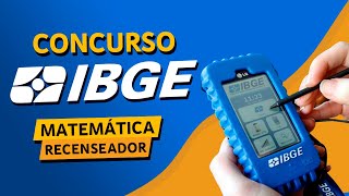 REVISÃO IBGE 2022  MATEMÁTICA RECENSEADOR [upl. by Blisse]