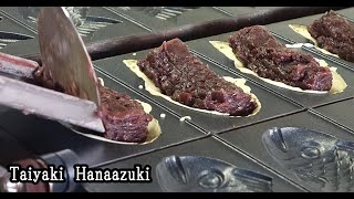 大阪のたい焼き 花あずき｜こだわり自家製餡を使った鯛焼き TAIYAKI in OsakaHomemade special red bean paste insideJapanese food [upl. by Ludmilla]