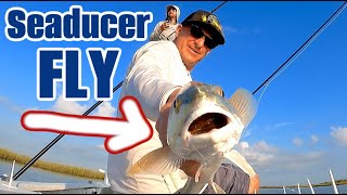 FLY FISHING for MARSH Redfish Rockport TEXAS  Seaducer Fly [upl. by Hezekiah]