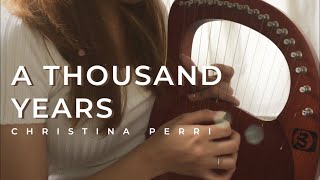 【W TABS】 A THOUSAND YEARS  Christina Perri  Lyre harp cover by Janine faye [upl. by Yelyab]