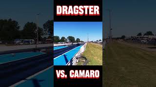 Blown Dragster vs Camaro SS supercharged [upl. by Anayk]