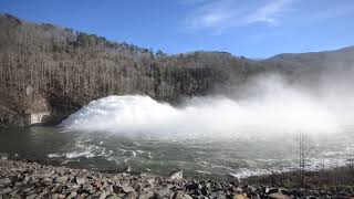 Fontana Dam High Water Releases Sluicing [upl. by Ettennad]