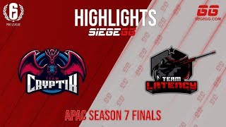 CryptiK vs Latency  R6 Pro League S7 Highlights [upl. by Gristede316]