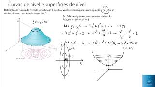 Aula 17 cálculo 2  Curvas de nível [upl. by Myrtie]