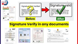 Signature verify in any document  How to verify digital signature in pdf [upl. by Ladonna]