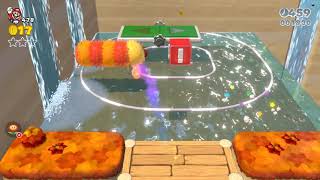 Super Mario 3D World World 37 Switchboard Falls Green stars  stamp [upl. by Renault]