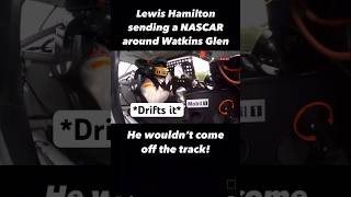 👀RARE Lewis Hamilton driving Nascar Lewis doesnt enter pits continues on for another lap🤣👌 [upl. by Lewan]