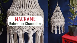 DIY Tutorial Macrame Bohemian Chandelier [upl. by Okimat433]