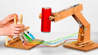 How to Make Hydraulic Powered Robotic Arm from Cardboard [upl. by Cindi]