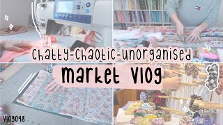 chaotic and unorganised market vlog making scrunchies for rainy day markets VLOG 048 [upl. by Etnovad]