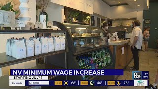 Nevadas minimum wage goes up on July 1 [upl. by Cordie]