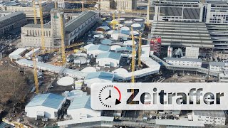 Zeitraffer Stuttgart 21 Lounge und Deckenschließung [upl. by Rosenberger]