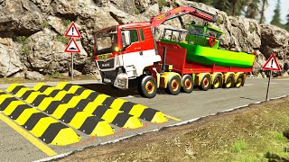 Trucks vs Speed Bumps 38  BeamNGDRIVE [upl. by Iams]