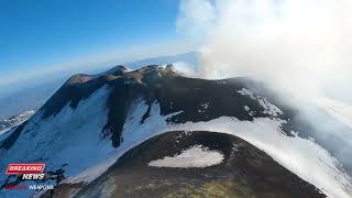 The eruption of Mount Shiveluch Ash clouds rose high into the sky [upl. by Alleinad]