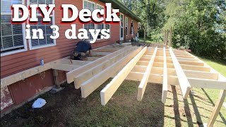 3 day DIY NO Dig Deck day 1 of 2 [upl. by Bokaj162]