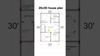 20x30 house plans  20x30 house design architecture homedesign houseplans floorplan shorts [upl. by Noicnecsa]