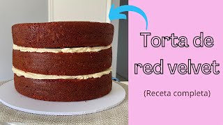 TORTA DE RED VELVET  Receta  Fiorella cake [upl. by Meta]