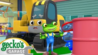 Mechanicals are Scared of Eric the Excavator  Geckos Garage  Truck Cartoons for Children [upl. by Nivlek]