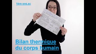 Bilan thermique du corps humain  1ère enseignement scientifique  Madame SVT [upl. by Sicnarf]