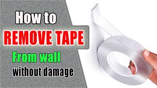 How to Remove DoubleSided Tape from Walls  No Damage Cleanwall Hack  Home Improvement [upl. by Birch]