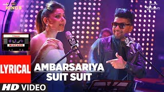 AMBARSARIYASUIT SUIT Lyrical Video  Kanika Kapoor Guru Randhawa  TSeries Mixtape [upl. by Sydalg668]