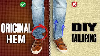 Shorten Your Jeans EXACTLY Like The PROS In 2 Minutes [upl. by Hunt]