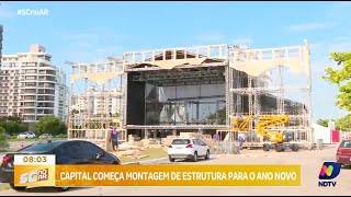 Preparativos para a festa de Ano Novo em Florianópolis estão a todo vapor [upl. by Annoyt248]