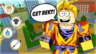 DRAGONBALLZ PRO TROLLING NOOBS IN ANIME FIGHTING SIMULATOR ROBLOX [upl. by Oidgime695]