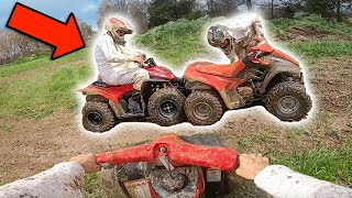 EXTREME BUMPER CARS On Honda Fourwheelers [upl. by Guy]