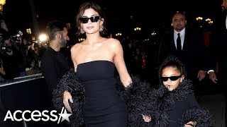 Kylie Jenner TWINS w Daughter Stormi At Paris Fashion Week [upl. by Owiat]