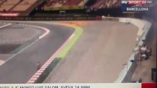 RIP LUIS SALOM 2016 MOTO Gp2 Rider Dies in Fatal Crash on Practice Race at catalunya [upl. by Ihn861]