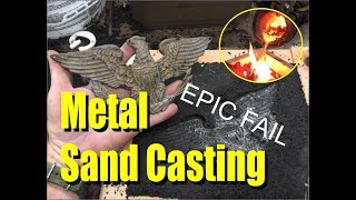 How to Metal Casting with a simple one part Casting Sand mold [upl. by Eelatsyrc319]