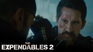 Helicopter Knife Fight Scene  The Expendables 2 [upl. by Annavas680]