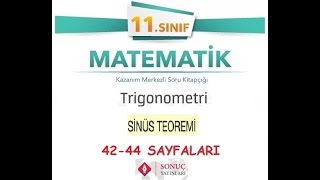 Sonuç Yayınları 11Sınıf Matematik Kitabı Trigonometri Konusu 4244 Sayfaları [upl. by Airalav690]