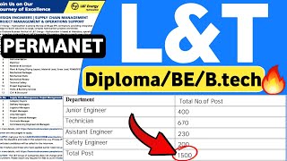 LampT Recruitment 2023  DiplomaBEBTech  L and T Recruitment 2023  LampT jobs 2023  Latest Jobs [upl. by Enelear]