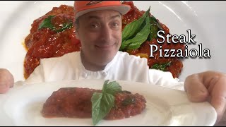 Authentic Steak Pizzaiola AmericanItalian Food with Chef GS Argenti [upl. by Nitneuq]