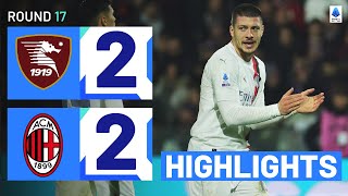 SALERNITANAMILAN 22  HIGHLIGHTS  Late Jovic goal saves a point for Milan  Serie A 202324 [upl. by Eenyaj352]