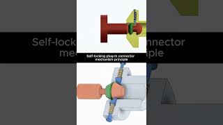 Selflocking plugin connector mechanism principle engineering mechanical working solidworks [upl. by Garvey195]