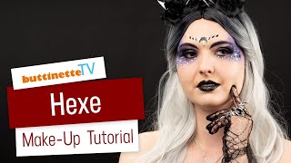 GlamourHexe schminken  buttinette TV Halloween [upl. by Brenk]