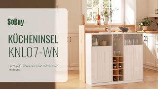 SoBuy Kücheninsel丨Sideboard丨freistehend Küchenschrank丨Bartisch丨Buffet丨KNL07WN [upl. by Schmeltzer]