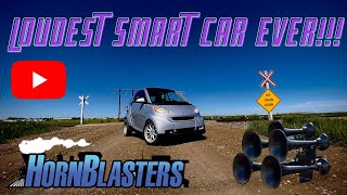 I PUT A TRAIN HORN ON MY SMART CAR [upl. by Attenahs141]