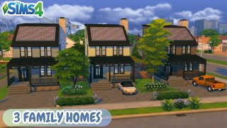 Building 3 Family Homes on ONE lot  Sims 4 Speed Build [upl. by Oilerua]