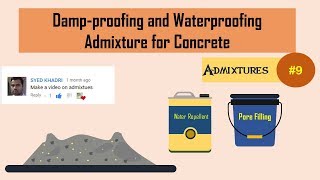 Dampproofing and Waterproofing Admixture for Concrete  Admixtures 9 [upl. by Asaert553]