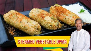 Steamed Vegetable Upma  Healthy and Tasty Breakfast Recipe  Manthenas Kitchen ASMR [upl. by Belding]