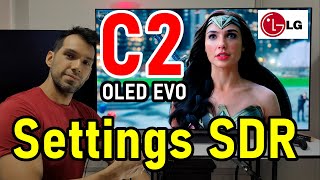 LG C2 OLED EVO Mejores Settings SDR Rango Dinámico Estándar  Calibración Recomendada [upl. by Makell4]