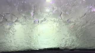 Satisfying Car Wash Rinse Water on Windshield [upl. by Anaila]