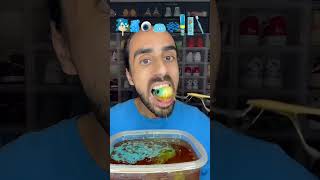 Food ASMR Eating all Blue Snacks food eatingsounds asmr mukbang [upl. by Iblok]