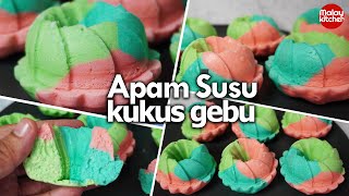 Resepi apam susu kukus sukatan cawan  Gebu amp Lembut [upl. by Karyn]